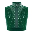 thumbnail image 4 of iiniim Girls Lyrical Dance Outfit Crop Top with High-Low Mesh Skirt Set Two-Piece Ballet Dancewear Green 12, 4 of 7