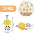 thumbnail image 2 of 1 Box 30Pcs Opaque Resin Pendants Imitation French Fries Charms Smile Face Chips Dangle Charm Beads Cute Funny Imitation Food Resin Pendants for Jewelry Making Hole 2mm, 2 of 6