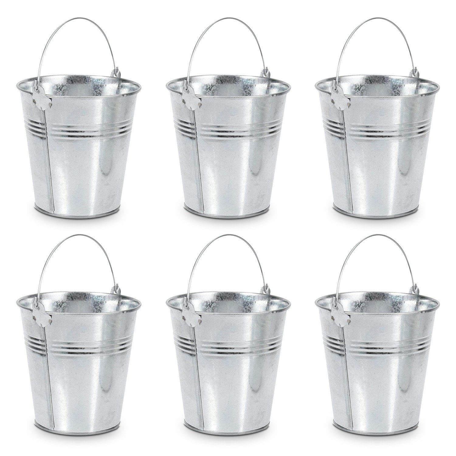 1 Dozen Great Buckets for Planters or Unique Goody Baskets dazzling toys Large Galvanized Buckets