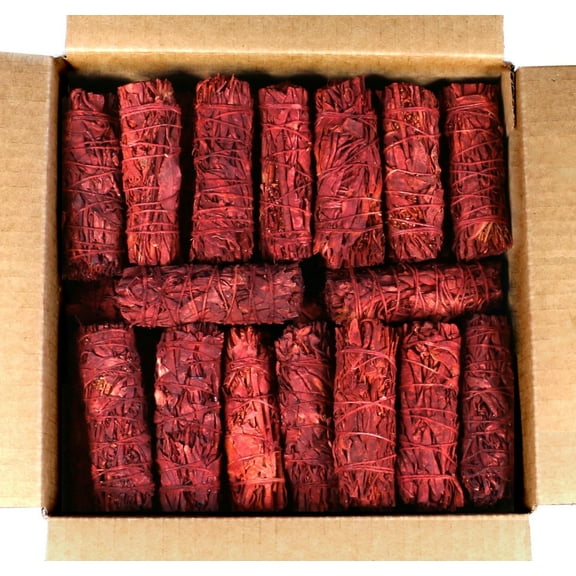 10 Dragon's Blood Sage Bulk Wholesale Cost Smudge Sticks | White Sage Dipped in Dragon's Blood Resin Bulk Quantity