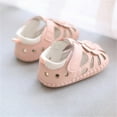 thumbnail image 5 of Otqutp Lightweight Sandals for Kids Toddler Baby Girls Closed Toe Shoes Breathable Shoes Flower Baby Soft Shoe Cover 0 To 18 Months, 5 of 5