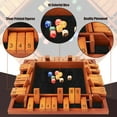 Toidgy 4 Players Shut The Box Dice Games, Wooden Board Table Math Game