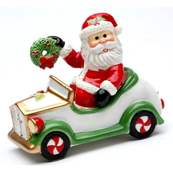 I Believe: Santa Driving A Car Salt & Pepper Shaker