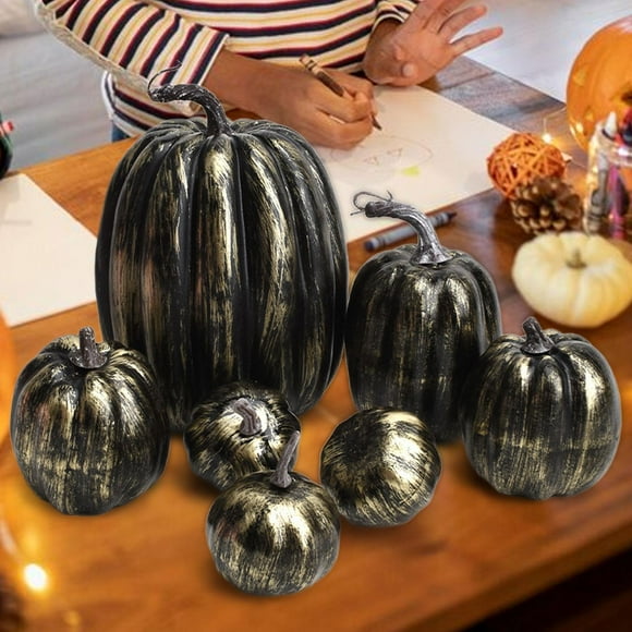 Calabazas falsas,Calabazas falsas Modelo Calabazas artificiales pequeñas,Calabazas de espuma falsas realistas Lindas calabazas de espuma realistas,Mini simulación de calabazas modelo
