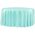 thumbnail image 1 of 1 Pc, Lamour Satin 120" Round Tablecloth - Turquoise For Wedding Or Event Decor, 1 of 1