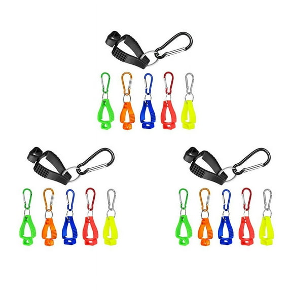 18Pcs Glove Clips for Work Holders Belt Clip with Metal Carabiners Construction Worker Guard Labor