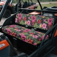 thumbnail image 3 of ZIATUBLES UTV Front Seat Covers 2-Piece Set with Tropical Leaf Hibiscus Flower Print, Compatible with Kawasaki Mule 3000 3010 3020 4000 4010, Wear-Resistant Polyester Replacement Protector, 3 of 8