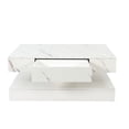 thumbnail image 3 of White Marble 16.93IN High LED Coffee Table with Remote - Controlled Lights Ideal for Multiple Rooms, 3 of 6