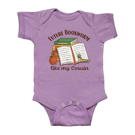 

Inktastic Future Bookworm Like My Cousin Gift Baby Boy or Baby Girl Bodysuit