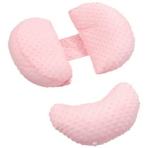 NIAIZEK 1Set Breathable Pink Pregnancy Support Pillow with Fine Stitches for Comfortable Sleep