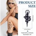 thumbnail image 2 of 20 hojas de tatuajes temporales de serpiente, papel de serpiente negro, pegatinas temporales extraíbles, resistentes al agua, de larga duración, para maquillaje., 2 of 9