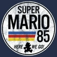 thumbnail image 2 of Men's Nintendo Super Mario Retro Rainbow Ring  Graphic Tee Navy Blue Heather 3X Large, 2 of 4