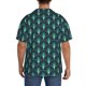 thumbnail image 3 of Fotbe Green Vintage Peacock Camisa Estampada de Manga Corta para Hombre, Casual de Verano, Estilo Playero, Sin Arrugas-3X-Large, 3 of 5