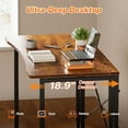 thumbnail image 4 of Folding Desk for Small Spaces, 39.3 Inch Foldable Computer Table, for Home Office, Study, Bedroom, Dorm, Space Saving, Small Writing Work Office Computer Desk, Easy to Fold, Rustic Brown, 4 of 9