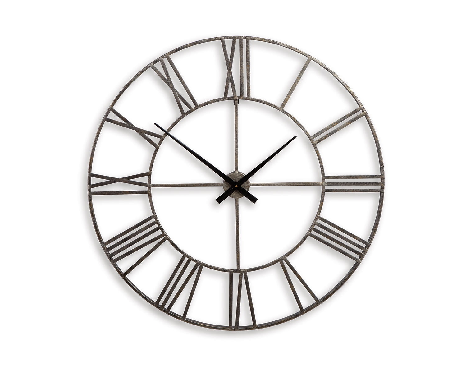 Signature Design by Ashley Casual Paquita Wall Clock  Antique Silver