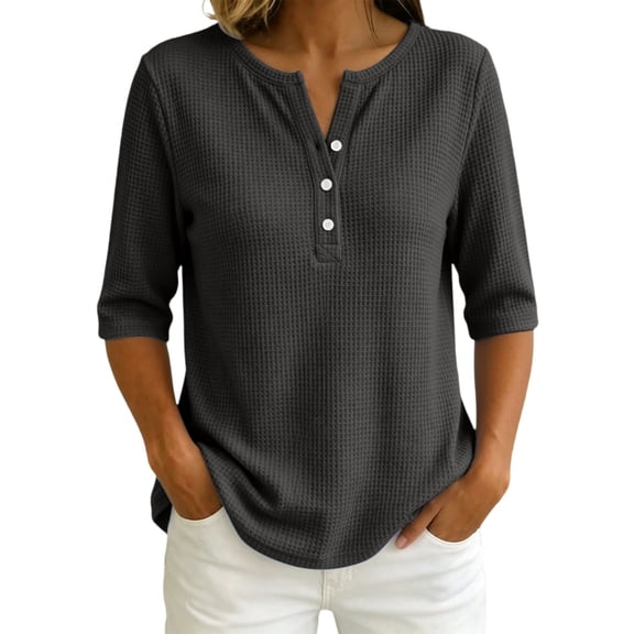Women's Short Sleeve Structure Breathable Plain Sports Shirt For Tennis Summer Fitness Casual Business Top,Black,L