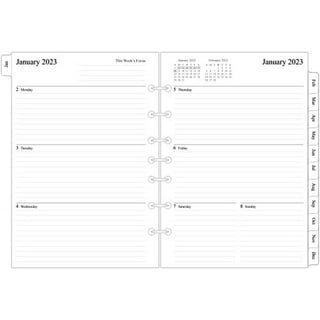 Monthly/Weekly Planner Refill 6-hole 3-3/4 x 6-3/4 : MP46P6 - REFILL  SERVICES – Refill Services