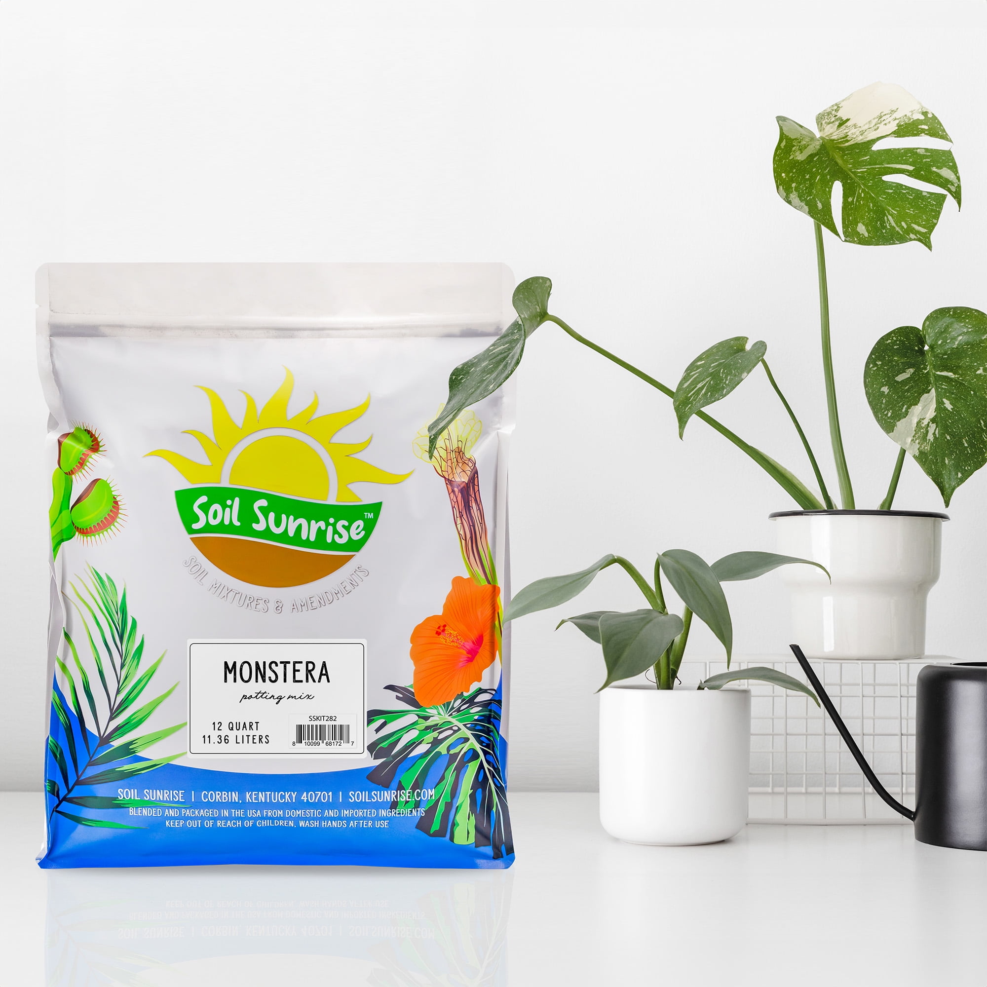 Monstera Houseplant Potting Soil Mix (12 Quarts), Custom Blend for Growing and Repotting