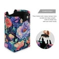 thumbnail image 3 of Yayeee Freestanding Laundry Hamper with Handle Collapsible Large Storage Basket for Clothes, Puprle Ethereal Floral Harmony, 3 of 7