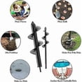 thumbnail image 4 of 2 auger garden bits 80 x 300mm + 40 x 220mm, auger garden bits for drilling planting trees and shrubs, 4 of 4