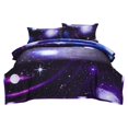 thumbnail image 4 of ANMINY Galaxies Comforter Set Reversible Quilt Sky Outer Space Bedding Full/Queen, Purple, 4 of 8