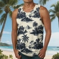 thumbnail image 2 of Taqqpue Mens Summer Beach Tank Top Casual Tropical Hawaiian Palm Tree Print Sleeveless Shirts Quick Dry Muscle Tee Vacation Shirts, 2 of 5