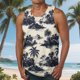 thumbnail image 1 of Camiseta sin mangas de cuello redondo para hombre, blusa informal de verano sin mangas con estampado de cuello redondo para hombre, 1 of 5