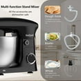 thumbnail image 6 of 3-in-1 Stand Mixer with 5.3-QT Stainless Steel Bowl, 10-Speed Tilt-Head Kitchen Electric Mixer with Dough Hook, Beater, Whisk, 300W, for Family Cooking, Black, 6 of 8