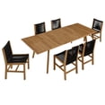 thumbnail image 6 of Vienna 7-Piece Dining Set with Armless Chairs in Natural Black, 6 of 10