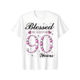 thumbnail image 2 of 90th Birthday / T-Shirt - Blessed By God for 90 Years Old, Funny Tee with Full Size Options, Comfortable Cotton Unisex Round Neck for 90th Party, for &, 2 of 9