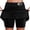 Black, variant on Women's Mid Rise Culottes With Pocket Sports Casual Fashion Printed Skirt Rip Skirt Length 2, Size XXL