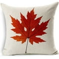 thumbnail image 2 of Fall Decor linen Leaves,Maple Leaf Autumn Decorations Cushion Covers 18 x 18 Inch Sofa Home Decor Throw Pillow Case for Bed Pillow Covers Set of 4, 2 of 5