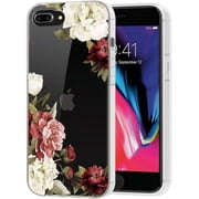 For Samsung Galaxy S24+ /S24 Plus Floral Patterns Design Transparent TPU Silicone Shock Absorption Bumper Hard Back Phone Case Cover by Xpression - Pink Roses Flower