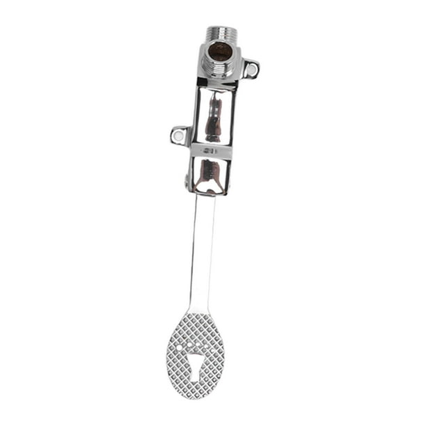 Interruptor de control del pedal del grifo plateado Válvula de pedal del grifo fácil de operar Acero inoxidable sanitario con tornillos de expansión para baño ANGGREK Otros