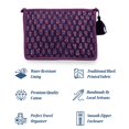 thumbnail image 4 of Bolsa de maquillaje Huar acolchada de gran capacidad, resistente al agua, color morado, 4 of 5
