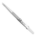 thumbnail image 3 of 6.4-inch Stainless Steel Tweezers with Straight & Curved Serrated Tip Multipurpose Forceps for Craft Repairing 2 Pack, 3 of 7