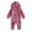 Purple, variant on Krdevn Baby Boy Girl Clothes Solid Hoodie Romper Zip Up Long Sleeve Hooded Jumpsuit Coverall Fall Winter Outfit,0-3 Months