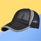 thumbnail image 5 of EeaseMX Gorra de béisbol de malla deportiva informal de secado rápido para hombre, para exteriores, verano, con protección solar (negro), 5 of 7