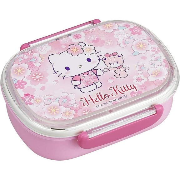Hello Kitty - Women's Pink Cherry Blossom Lunch (Bento) Box With Dividers from Japan 360 ml (12.17 fl oz)
