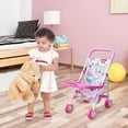 thumbnail image 2 of LAICAIW Baby Doll Stroller, Foldable Doll Stroller, Baby Doll Carriage, Realistic Convertible Doll Pram, Toy Baby Stroller, Creative Baby Doll Stroller Play Set for Toddler and Girls, Nuturing and R, 2 of 7