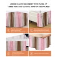 thumbnail image 6 of Pink Wood Grain Wrap Around Bed Skirts for King Bed 18" Drop,Bed Skirt with Adjustable Elastic Belt Dust Ruffle Bed Valance for Bedroom Hotel Brown Vintage Mottled Country Stripes Bed Frame Cover, 6 of 7