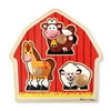 Melissa & Doug Barnyard Animals Jumbo Knob Wooden Puzzle - Horse, Cow, and Sheep