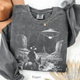 thumbnail image 4 of Cowboy and UFO Graphic Sweatshirt | Western Desert Vintage Pullover, 4 of 8