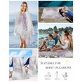 thumbnail image 5 of Purple White Beach Towels Oversized Super Absorbent, Abstract Grey Chrysanthemum Flower Floral Lightweight Bath Towel Quick Dry Sets For Bathroom/Pool/Rv Camping/Beach Play/Gym Room/Picnic 35"x70", 5 of 8