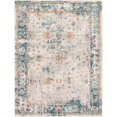 thumbnail image 1 of Central Oriental 4711.193.09EC 2 ft. 2 in. x 3 ft. Distressed Heat-Set Polypropylene & Polyester Shrink Merindin Rectangle Area Rug, Grey & Blue, 1 of 1