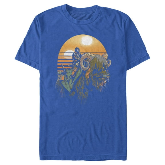 Men's Star Wars: The Mandalorian Bantha Riders  Graphic Tee Royal Blue Medium
