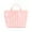 Pink Butter, variant on PacificPlex Large Striped Vinyl Tote Beach Pool Bag Waterproof Lightweight (Fuchsia Orange)