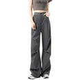 thumbnail image 2 of Danhjin Women's Cargo Pants Straight Lightweight Cargo Pants Soft Stretch Baggy Casual Streetwear Travel Hiking, 2 of 4