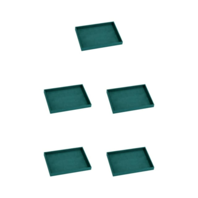 relayinert Elegant And High-end Texture Showcase Display Tray For Jewelry Boutiques Green 5Set