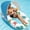 White, variant on Inflatable Pool Floats with UPF50+ Canopy-Removable-120° Adjustable, Large Pool Beach Floating Raft Lounge with 2 Cup Holders, Swimming Inflatable Pool Floats for Beach, Lake, Party